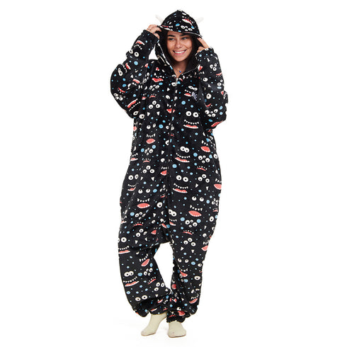 Snuggs Blanket Onesie Black monster